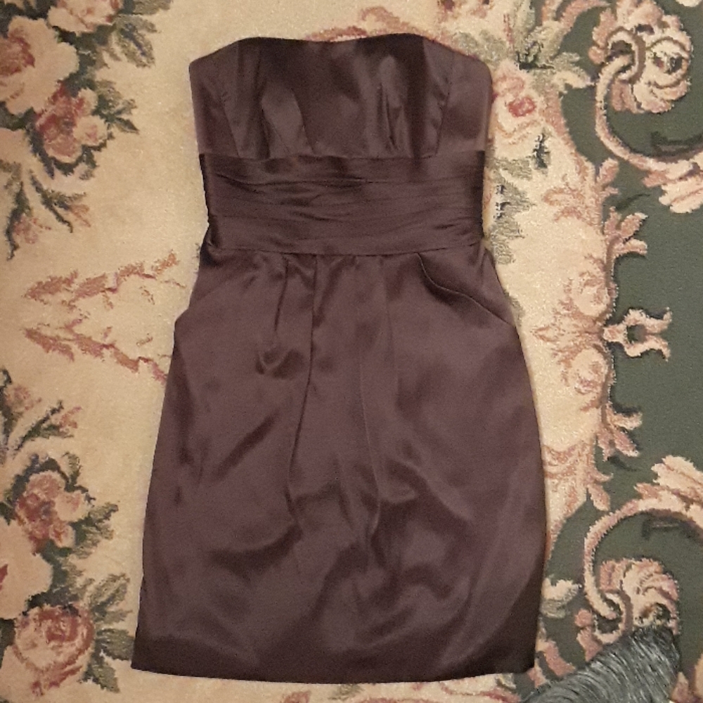 Strapless Brown Dress
